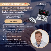 Ecografía musculoesquelética para profesionales sanitarios: Exploraciones Esenciales - PRESENCIAL - 12 y 13 de diciembre 2026 Ecografía musculoesquelética para profesionales sanitarios: Exploraciones Esenciales - PRESENCIAL - 12 y 13 de diciembre 2026